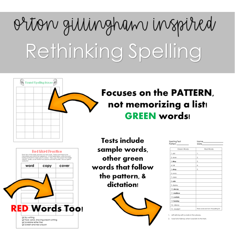 YEAR-LONG Intermediate (3rd-4th) O.G. Spelling Packets, Games, and Tests!