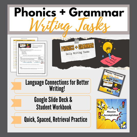 Phonics + Grammar Writing Tasks