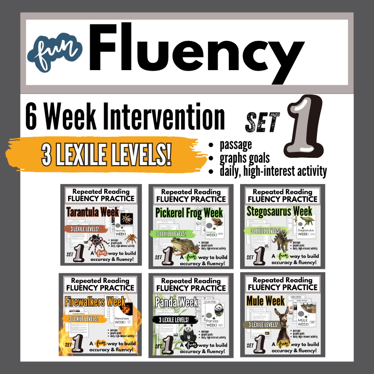 6 Week Fluency Intervention Set 1