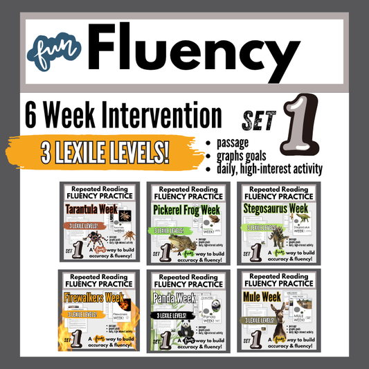 6 Week Fluency Intervention Set 1