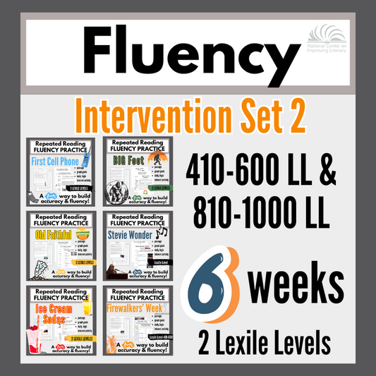 6 Week Fluency Intervention Set 2