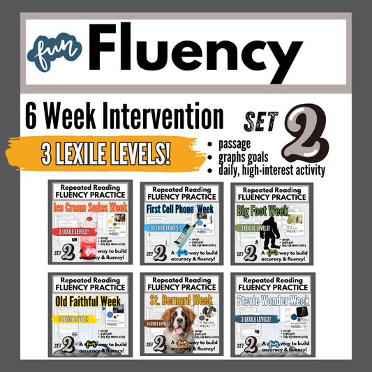 6 Week Fluency Intervention Set 2