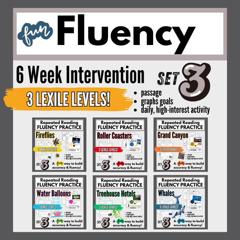 6 Week Fluency Intervention Set 3