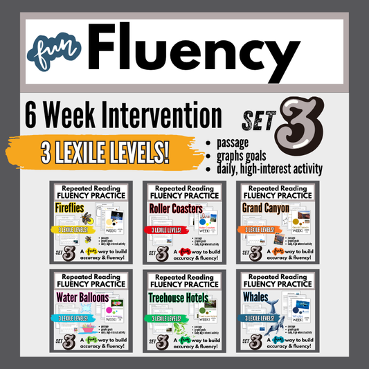 6 Week Fluency Intervention Set 3