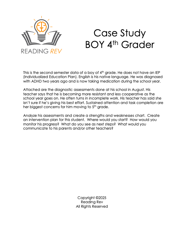 Diagnostic Literacy Assessment Handbook 3rd-8th Grade