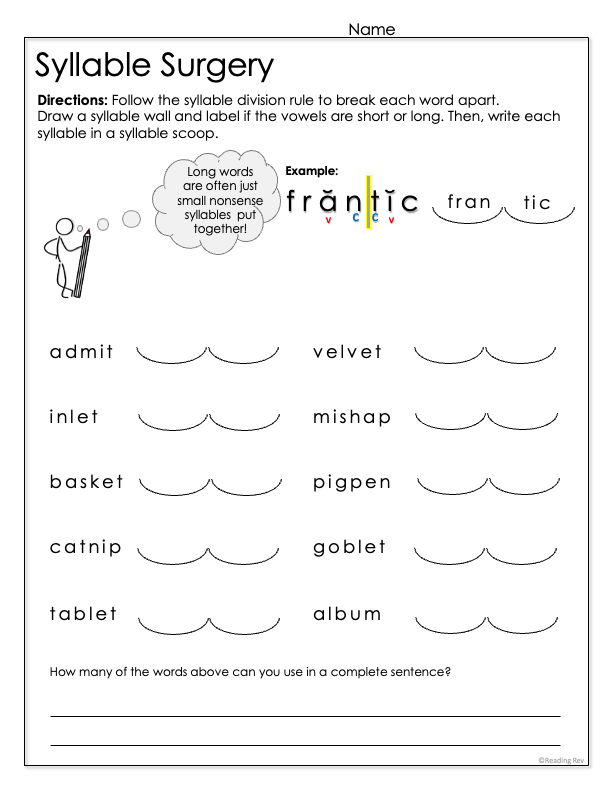 Free Sample Weekly Unit- Closed Syllables