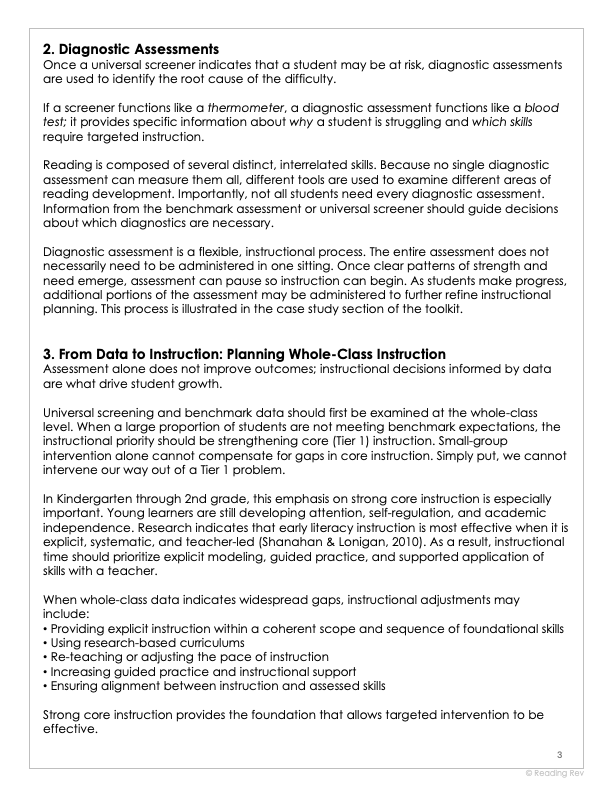 3-8 Grade Diagnostic Toolkit