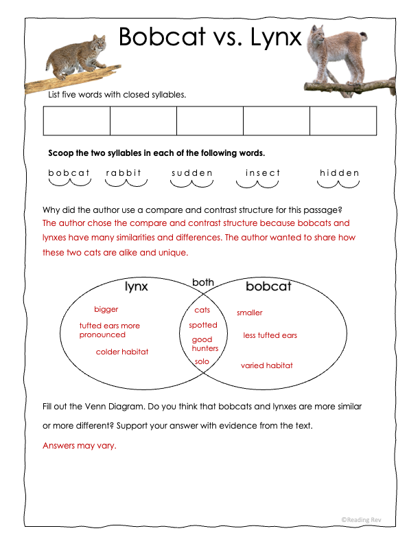 Free Sample Weekly Unit- Closed Syllables