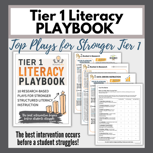 Tier 1 Literacy Playbook | 10 Research-Based Plays for Stronger Literacy Instruction