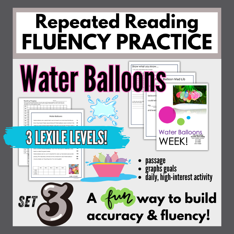 6 Week Fluency Intervention Set 3