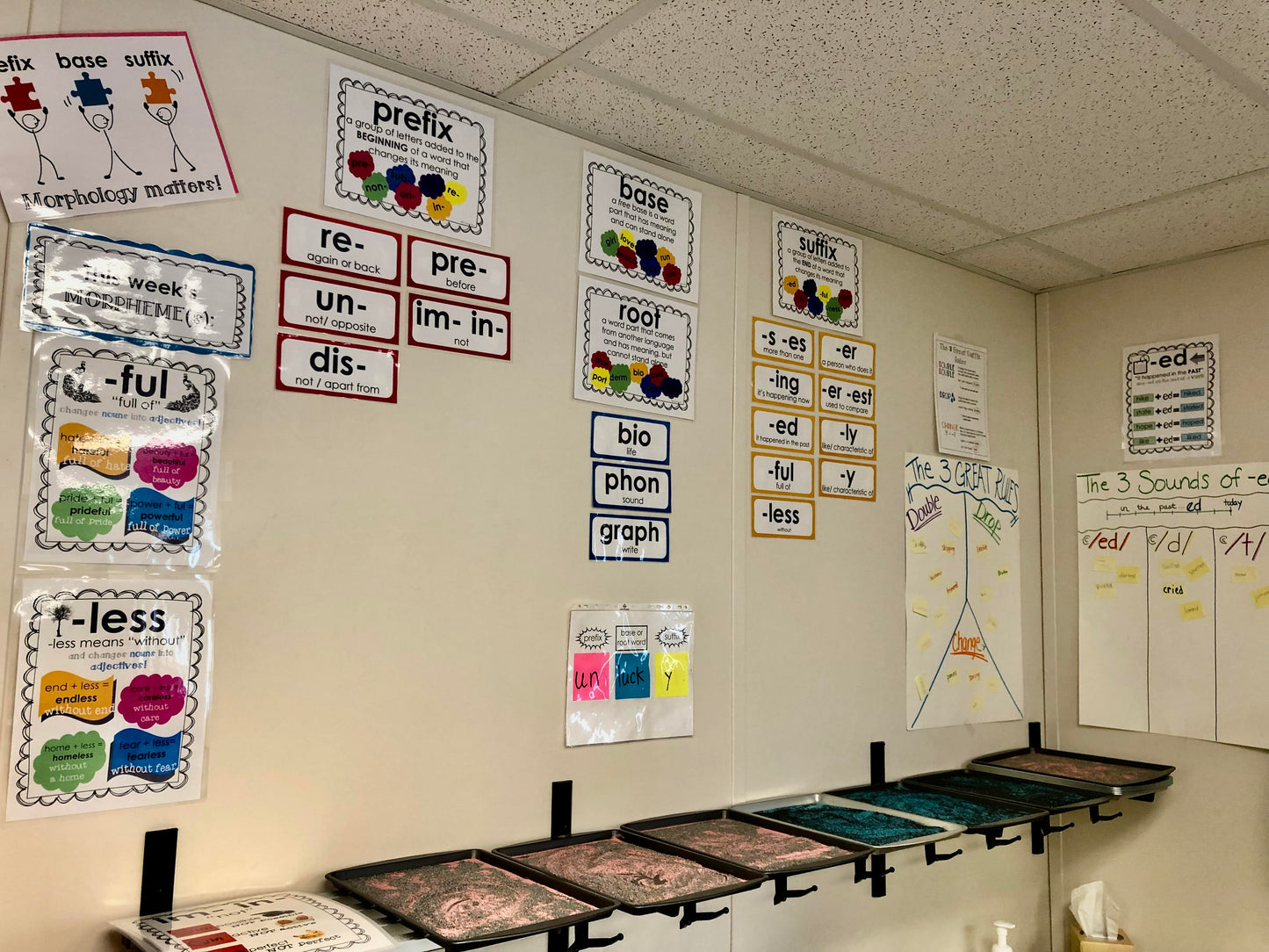 Morphology Bulletin Board Anchor Posters and Morpheme Cards