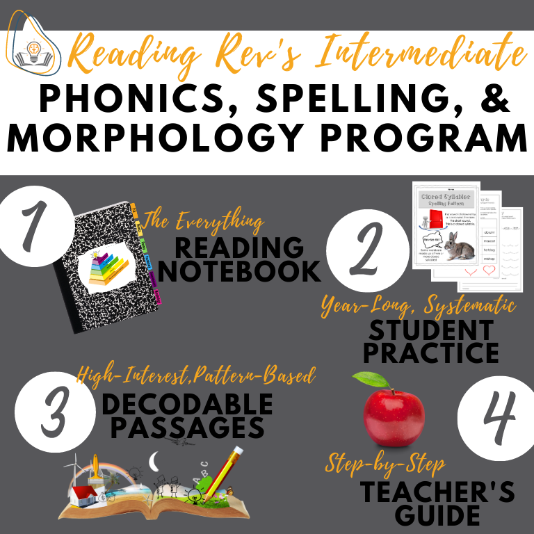 Reading Rev's Complete Systematic Phonics, Spelling, & Morphology Program